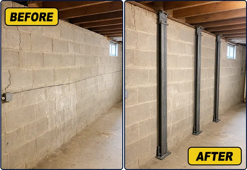 Bowed Wall Stabilization in Albany NY
