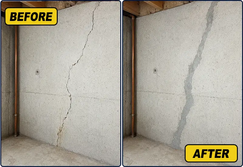 Foundation Crack Repairing work in Albany NY