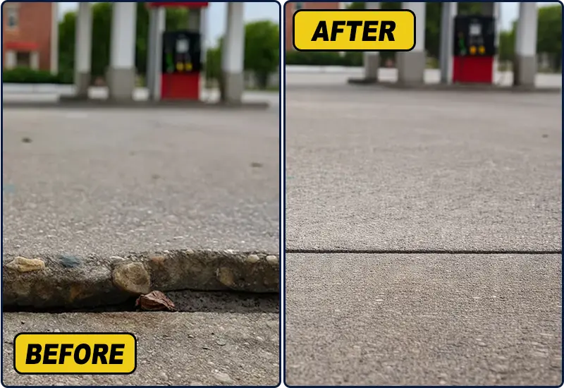 Gas Station Concrete Floor Lifting Company Albany NY